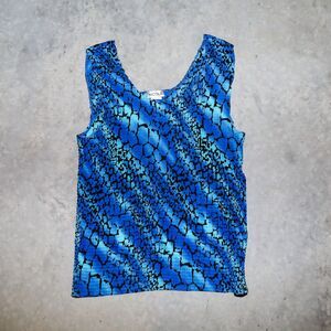 Vintage Y2K 90s Nicola Festival Summer‎ Abstract Popcorn Tank Top Size XLarge